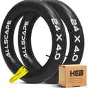 HEB - Heavy Duty Bike Tube for Ebike Tires - Puncture Resistant Inner Tube for 20x4 / 26x4 Bike Tire, Fat Tire Tube, MTB, 24 inch x 4.0 inch (24" x 4", 2 Pack)