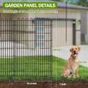 10 Panels No Dig Decorative Garden Fence with Gate for Yard, 48 in(H) X 26.25 ft(L) Animal Barrier Fencing for Outdoor Dog, Metal Portable Garden Fences for Borders, Pets, Landscape, Temporary Fence