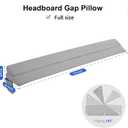 EUHAMS Full Size Bed Wedge Pillow - Bed Gap Filler Mattress Wedge Headboard Pillow - Fill The Gap (0-7") Between Headboard and Mattress for Sleeping Backrest Pillow (54"x10"x6" Grey)
