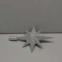 Civaner 11" Bethlehem Star Tree Topper Silver Glitter Christmas Star Tree Topper Vintage Decorative Christmas Ornaments for Home Xmas Party Holiday Decor (Sliver)