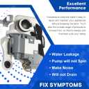 DC97-19289F Washer Drain Pump Assembly, Compatible with Samsung Washing Machine WA40 WA42 WA45 WA48 etc, Replacement Parts for DC97-17366A, DC97-17366J, DC97-19289A, DC97-17349B, PS12592631