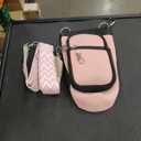 Water Bottle Carrier Bag with Strap for Stanley 40/30 oz Tumbler with Handle, Water Bottle Holder Pouch with Phone Pocket for Stanley Cup Accessories, Fit for Walking Hiking Travel Pink