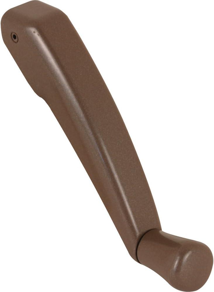Prime-Line TH 22243 Folding Crank Handle for 11/32 In. Spindle Casement and Awning Window Operators Low-Profile Design for Unobstructed Use of Blinds Diecast Zinc, Bronze Finish (Single Pack)