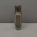 2.5''x 8'' Stainless Steel Flexible Exhaust Pipe Double Braid Heavy Duty Universal Muffler Pipe Replacement Overall Length 12'' for Cars and Trucks