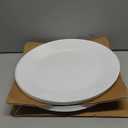 Corelle Vitrelle 8-Piece Dinner Plates Set Triple Layer Glass and Chip Resistant, Lightweight Round Plates, Winter Frost White