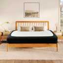 Biscaynebay Decorative Box Spring Cover Queen Size, Black Luxurious Jersey Knitting Stretchy Wrap Around 4 Sides Bed Skirt for Home/Hotels, Easy Fit Wrinkle Free Machine Washable
