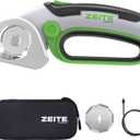 ZEITE 4V Cordless Electric Scissors Cardboard Cutter with 1 x Replace Blade,1 x Storage Box,1 x USB Rechargeable Cable Rotary Cutter for Box Plastic Carpet Cloth, Easy to Hold and Safety,Gray