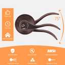 1 Pack Entrance Door Handle, Oil Rubbed Bronze Reversible Door Lever Perfect for Interior Door and Closet, Traditional Wave Style Keyed Entry Door Lock