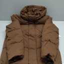 Mens Mid-Length Hooded Puffer Coat (X-Small, Deep Brown)