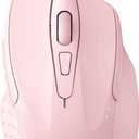 TECKNET Wired Mouse, 6-Button Corded with 4 Adjustable DPI, Optical Ergonomic Design, 5FT Cord for Laptop, Chromebook, PC, Desktop, Mac, Notebook - Pink