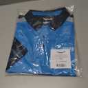 LULY YANG DSP Men's Active Polo - Short Sleeve (Blue, XXL)