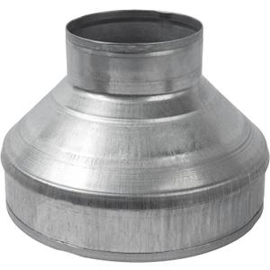 8" to 4" Inch Galvanized Steel Round Duct Reducer - Pipe Fitting Increaser Reducer - Drain, Waste and Vent Conduit Transition Adapter - Metal Tube Reducing Coupling