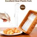 180 Count Extra Heavy Duty Clear Plastic Forks, 7.1" Solid and Durable Disposable Plastic Forks Bulk, BPA-Free & Heat Resistant, Plastic Utensils for Parties, Events and Daily Use
