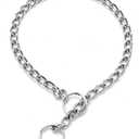 Choke Chain for Dogs, Metal Slip Link Training Heavy Duty Dog Choke Collar Martingale Puppy Collars for XXS XS Small Medium Large Big XL Breed Dogs, Silver S (S(Neck Max 16inch)D2.5mm)