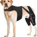 Dog Knee Brace for Torn ACL Hind Leg, Adjustable Dog Leg Braces for Back Leg with 4 Metal Stabilizers Helps with Torn CCL, Luxating Patella, Ligament Injuries, Hip Dysplasia,XXL