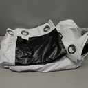 BONZER 100% Blackout Curtains 84 inches Long - 4 Panels Full Light Blocking White Window Drapes for Bedroom, Total Privacy Grommet Room Darkening Curtain with Black Backing for Living Room, Patio Door