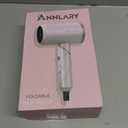 ANNLARY Hair Dryer with Comb | 1800W Blow Dryer with Diffuser for Curly Hair | Plasma Ionic Hairdryer for Frizz Control | Foldable & Protable Design for Travel | 6.5 ft ALCI Cord for Women and Men (Pink)