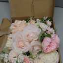 AGIRL Rose Artificial Flowers Combo Fake Flowers Pink Roses Silk Flowers with Stems for DIY Bridal Wedding Bouquets Centerpieces Arrangements Table Party Baby Shower Home Decor