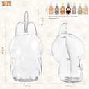 2 x Protective Case, High Clear Case Cover for 17cm Doll, Acrylic Display Box with Keychains (Doll Not Include) (Seat)