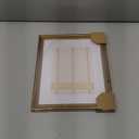 VIOLABBEY 8x10 Matte Gold Picture Frame, Display 5x7 Photo with Mat or 8x10 without Mat, Ornate Vintage 8 x 10 Matte Gold Frame for Wall Decor or Tabletop Display