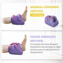 3D Heel Protectors Bed Sore Pillow Cushion for Pressure Sores,Foot Pillows Support Boot for Bedridden Patients SuppliesPurple 1 piece