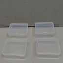 Clear Plastic Beads Storage Containers Empty Mini Storage Containers Box, 4 Pack Plastic Storage Containers with Lids,Beads Storage Box with Hinged Lid for Beads,Earplugs,Pins, Small Items