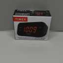 Timex Alarm Clock with Large Display, Digital Alarm Clock for Bedroom Includes 120V Universal Power Adapter (T121B - Black)