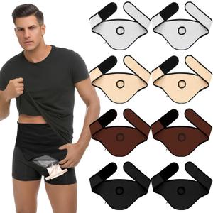 Paterr 8 Pcs Ostomy Belt Bag Cover with Adjustable Elastic Ostomy Support Belt and Inner Pocket to Hold Pouch Support for Men Women Sport and Swimming