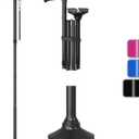BONTEC Walking Cane - Height Adjustable Free Standing Foldable Canes, Aluminum Alloy Walking Stick with 360 Pivoting Base, Lightweight, Anti-Lost Tag, Canes for Women Men Seniors & Mountaineers (Black)