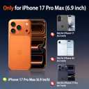 Magnetic for iPhone 17 Pro Max Case with 1 Screen Protector [Mil-Grade Drop Protection] [Compatible with Magsafe] Shockproof Slim Transparent Protective Phone Case, Clear Pink