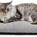 Self Warming Cat Bed Self Heating Pad 24 x 18 inch Thermal Pet mat for Indoor Outdoor Pets Double Filled Cat Mat with Washable Removable Cover Non-Slip Bottom (Light Gray)