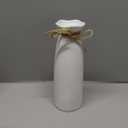 White Ceramic Vase-Flower Vase Dried Flower Vase for Modern Home Decor, Fit for Foyer Living Room Fireplace Bedroom Kitchen,Decent Gift, 8.27" H