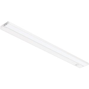 GETINLIGHT 32-inch 3 Color Levels LED Under Cabinet Lighting, Hardwired or Plugged-in, Selectable White 2700K/3000K/4000K, Dimmable, White Finished, IN-0210-4
