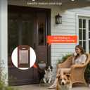 VEVOR Dog Door for Sliding Glass Door, 75 7/8 to 80 11/16 in Adjustable Height, Aluminum Alloy Frame with Rotating Hinges, Lock Design, 10 1/4 x 16 1/4 in Flap, Sliding Glass Pet Door for Renters