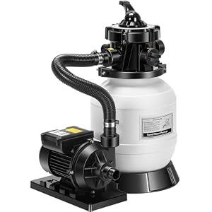 VIVOHOME 10" Sand Filter Pump 2087 GPH for Above Ground Pools up to 4, 600 Gallons, 7-Way Valve with 22 lb Sand Capacity, Heavy-Duty Rust-Resistant Housing