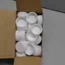 Rozer 50 Pcs White Plastic Bottle Caps 38 mm for Empty Juice Bottles, Tamper Seal Lids Container Lids Bottle Caps for Crafts DIY, 4, 8, 12, 16, and 32 oz Container