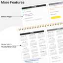 7 x 2026 Calendar, 2026 Wall Calendar 12 Month, 8.5" x 11", Jan 2026 - Dec 2026, 3-Hole Punched Binder Calendar, Memoranda Lined Pages with Thick Paper, Spiral Binding, Holidays, Moon Phases, Black