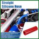Motoforti 1.5" ID 6" Length 4-Ply Reinforced High Temp Straight Coupler Silicone Reducer Hose Red for Car Intercooler Intake Piping Long-lasting