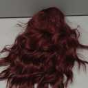 AISI HAIR Purplish Red Synthetic Wavy Curly Bob Wig with Bangs Short Wavy Hair for Women Synthetic Heat Resistant Bob Wigs