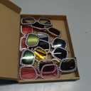 9 Pairs Rhinestone Oversized Square Sunglasses for Women Sparkling Bling Crystal Sunglasses AC Frame Glasses for Women