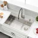 30 Inch Drop In Kitchen Sink Workstation - SZBAQTM 30x19-Inch Top Mount Sink Stainless Steel Single Bowl 10'' Deep Handmade Drop In sink with Cutting Board& Strainer, 30"X19"X10"