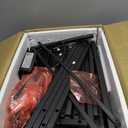 Kitchen Bakers Rack with Power Outlet, Small Coffee Bar Cart 4 Tiers, Microwave Stand Station with 8 S Hooks, Adjustable Shelf, Freestanding Kitchen Appliance Organizer, Rustic Brown (21.7 inch)