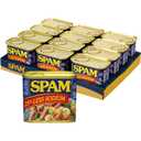 SPAM 25% Less Sodium Canned Meat, Protein, Shelf Stable Food, 12oz x12 (EXP 04/20/29)