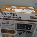AIRMSEN 20 Bar Espresso Machine with Automatic Milk Frother, Cappuccino & Latte Coffee Maker with Quick Brew Dual Boiler (1350W + 1000W), Stainless Steel, 60oz Water Tank, Touchscreen