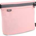GOX Travel Toiletry Bag Carry On Zipper Pouch Cosmetic Kit Makeup Digital Bag Water Resistant Nylon (Pink)