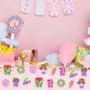 Yizeda Candy Birthday Party Favors Lollipop Candies LED Light Up Rings for Treat Bags Stuffers Candyland Party Classroom Prizes Candyland Birthday Supplies