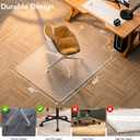 Office Chair Mat for Carpet with Lip, 48" x 72" Clear Plastic Heavy Duty Desk Floor Protector, Low Pile Carpet Saver Mat for Rolling Chairs, Smooth Glide Computer Chair Mat for Office or Home