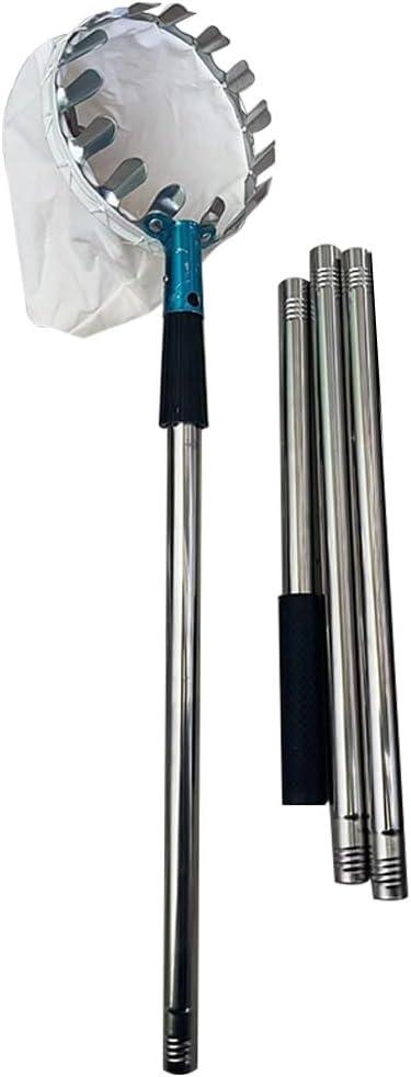 Apple Picker With Telescopic Handle, Fruit Picker Tool With Lightweight Stainless Steel Connecting Pole And Fabric Bag, Fruit Grabber Easy To Assemble (Color : 1.65m-rod)