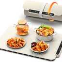 Food Warming Mat, iTRUSOU Electric Warming Tray Full Surface Heating to Keep Food Warm or Thawing, Versatile Food Warmer with 3 Temperature Setting for Parties Buffets Gatherings Holidays Daily Use (18.5*12.8inch-110V, Beige)