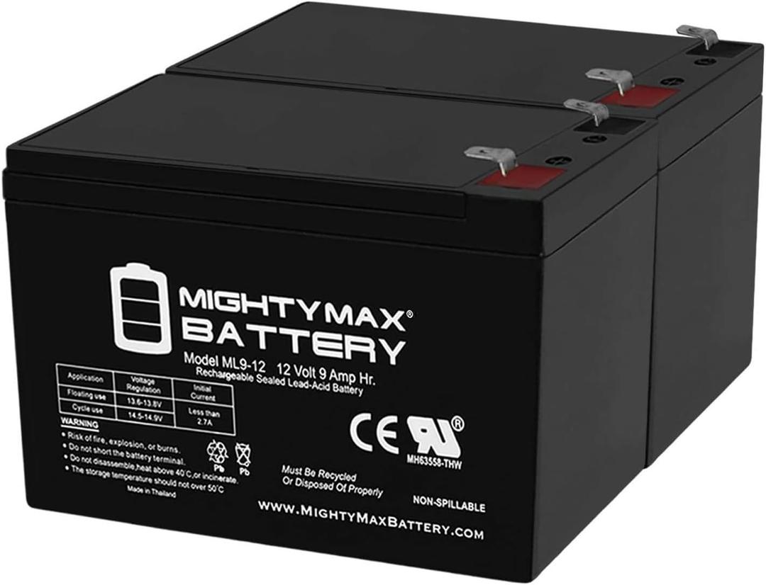 Mighty Max Battery 12V 9Ah SLA Replacement Battery for CyberPower 1500 AVR - 2 Pack